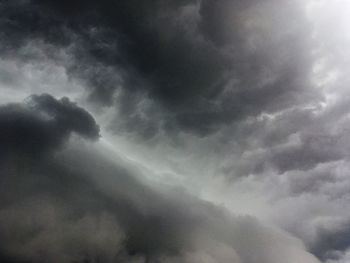 Low angle view of storm clouds in sky