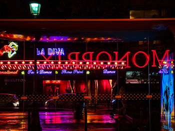 Illuminated sign at store