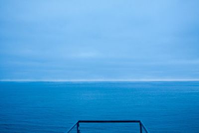 Scenic view of sea against blue sky