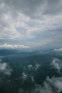 Aerial view of clouds over landscape