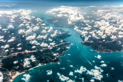 Aerial view of sea