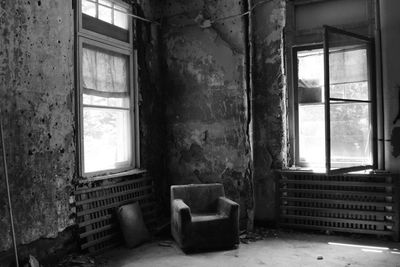Interior of abandoned building