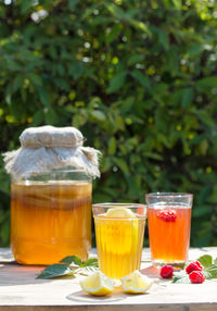 Close-up of drink on table