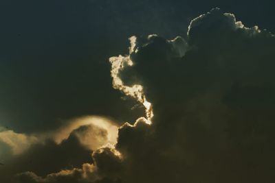 Low angle view of cloudy sky