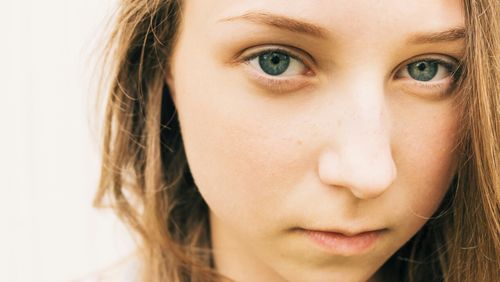 Close-up portrait of young woman