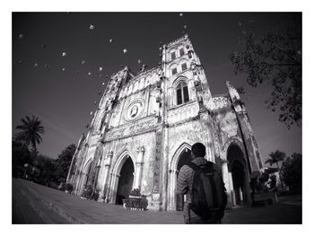 Low angle view of church against sky