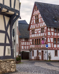 Picturesque german medieval colorful architecture in bad camberg, hesse, germany