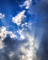 Low angle view of clouds in sky