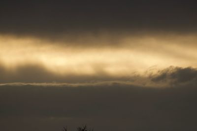 Low angle view of sky during sunset