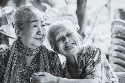 Portrait of smiling woman outdoors