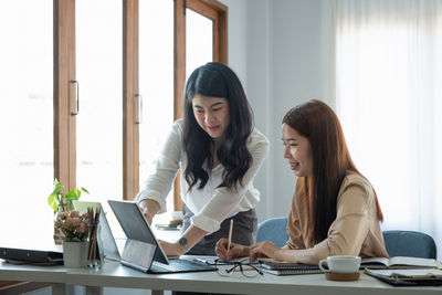 Businesswoman working at office