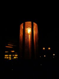 Close-up of illuminated lamp