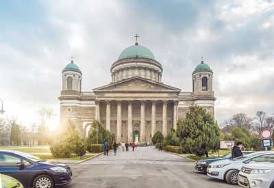 People visiting cathedral