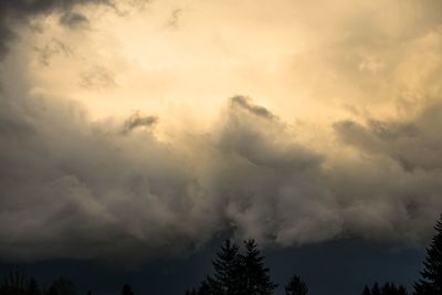 Low angle view of cloudy sky