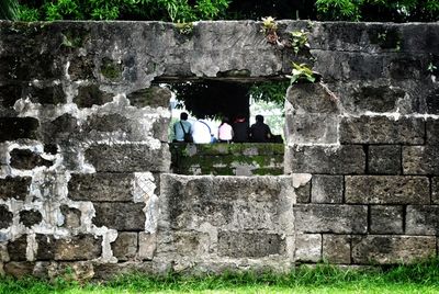 View of stone wall