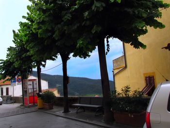 Built structure with trees in background