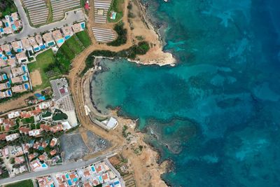 High angle view of swimming pool