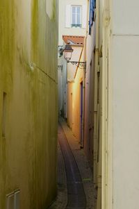 Narrow alley in city