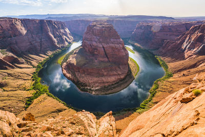 Panoramic view of rock formations against sky