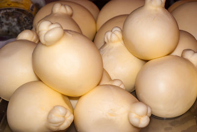 High angle view of eggs for sale in market