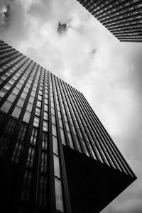 Low angle view of modern building against sky