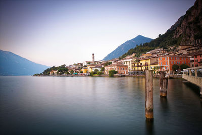 View of limone sul garda waterfront