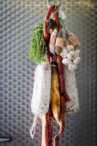 Close-up of meat hanging