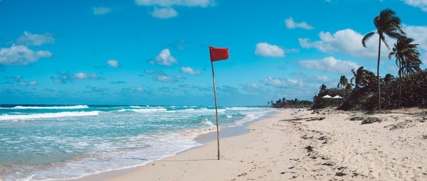 Panoramic view of beach against sky