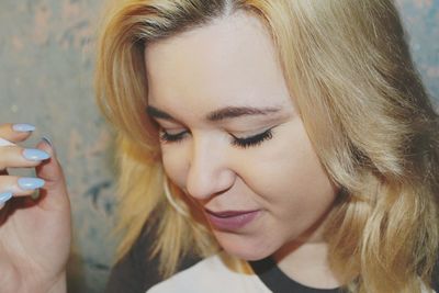 Close-up portrait of woman