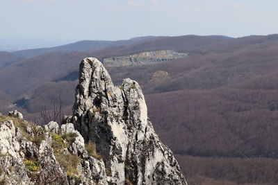 Scenic view of mountain range against sky