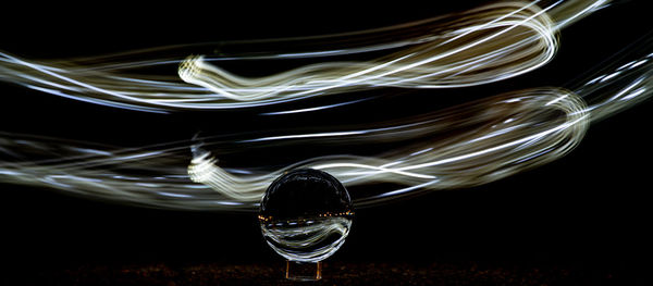 Close-up of glass against black background