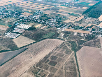 Aerial view of agricultural field