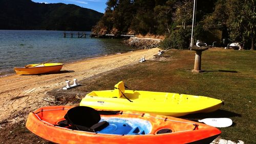 Boats in sea