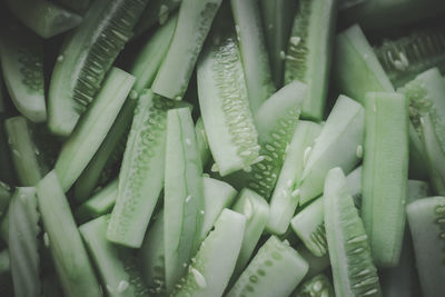 Full frame shot of cucumber vegetables