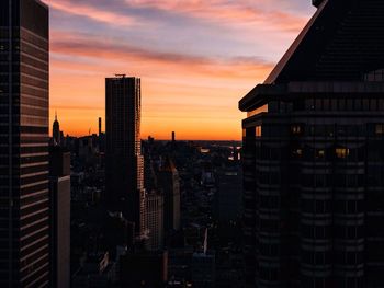 Cityscape at sunset