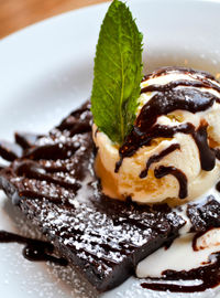 Close-up of cake in plate