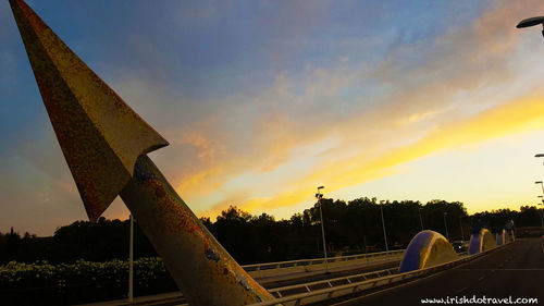 Close-up of road against sky