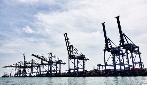 Cranes at commercial dock