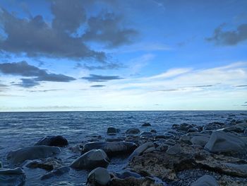 Scenic view of sea against sky