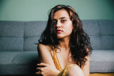 Portrait of a beautiful young woman