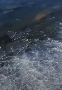 Full frame shot of frozen water