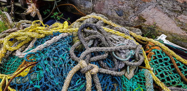 Close-up of fishing net