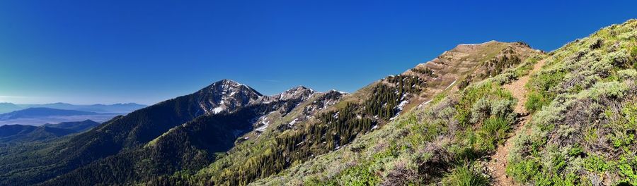 Oquirrh mountains, salt lake city utah, landscape panorama view, united states hiking.