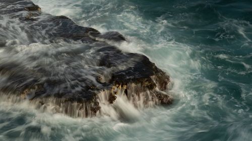 High angle view of sea