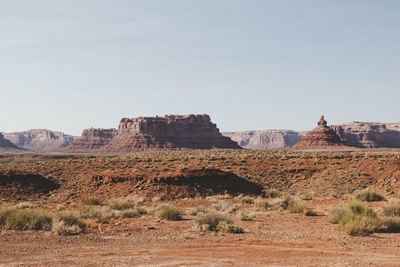 Scenic view of landscape against clear sky