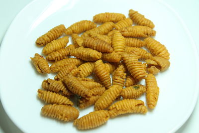 Close-up of served in plate