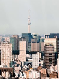 Buildings in city against sky