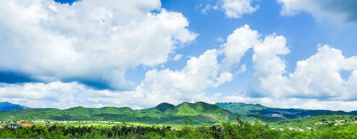 Panoramic view of landscape against sky