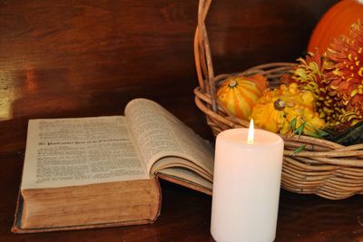Close-up of food on table