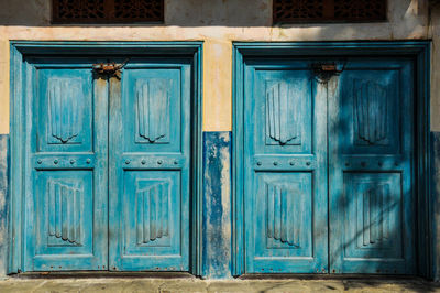 Close-up of closed door